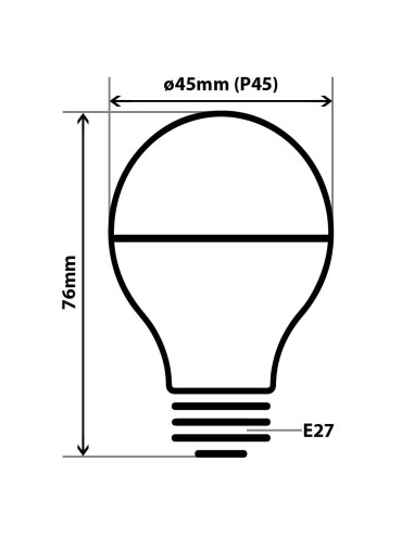 Żarówka LED Trixline DECOR MIRROR P45, 5W ZŁOTA